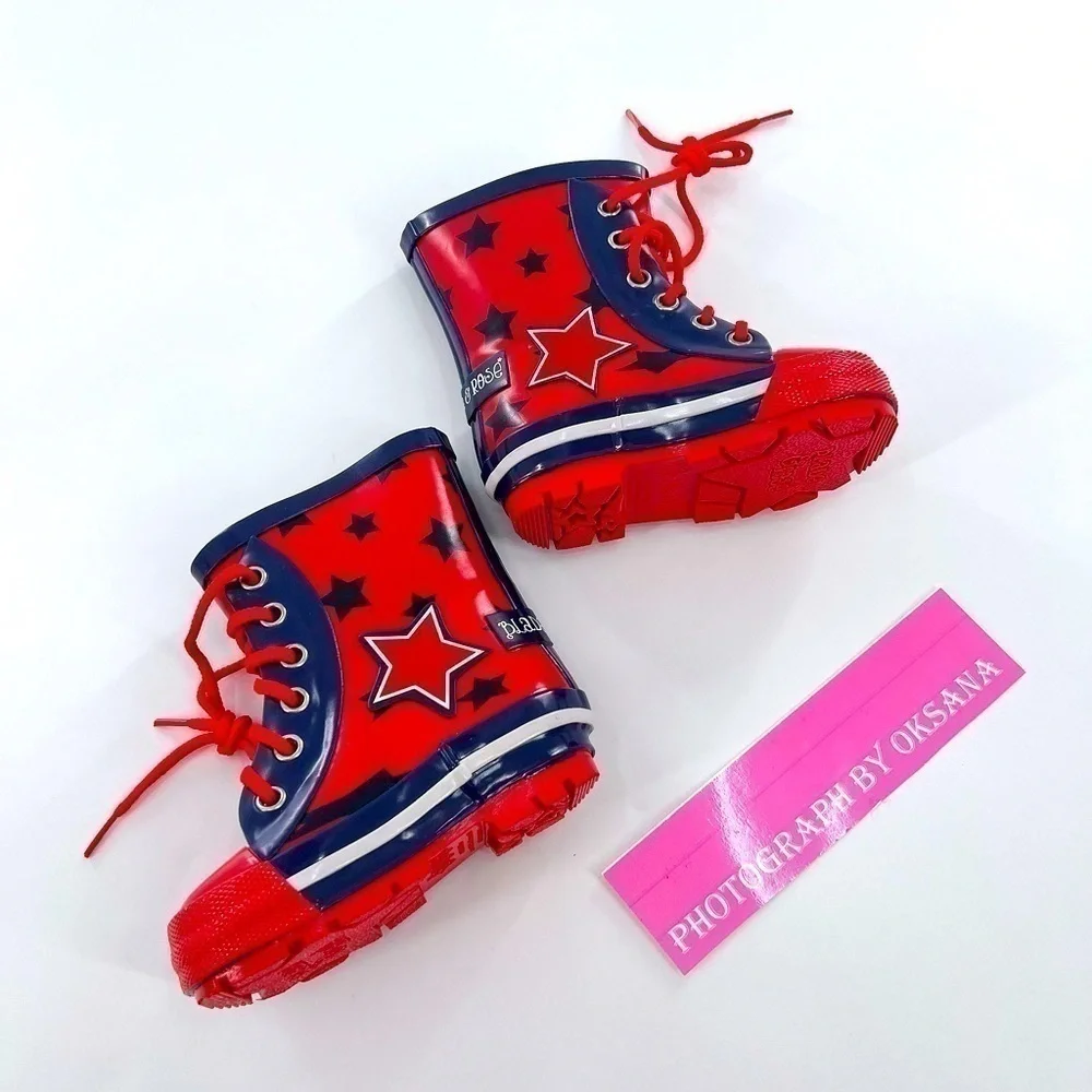Blade & Rose Wellington lace up Rain Boots little kids size 5